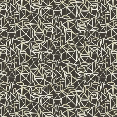 Kasmir Shape Up Domino in 1451 Black Polyester  Blend Fire Rated Fabric Geometric  Abstract  Heavy Duty CA 117   Fabric